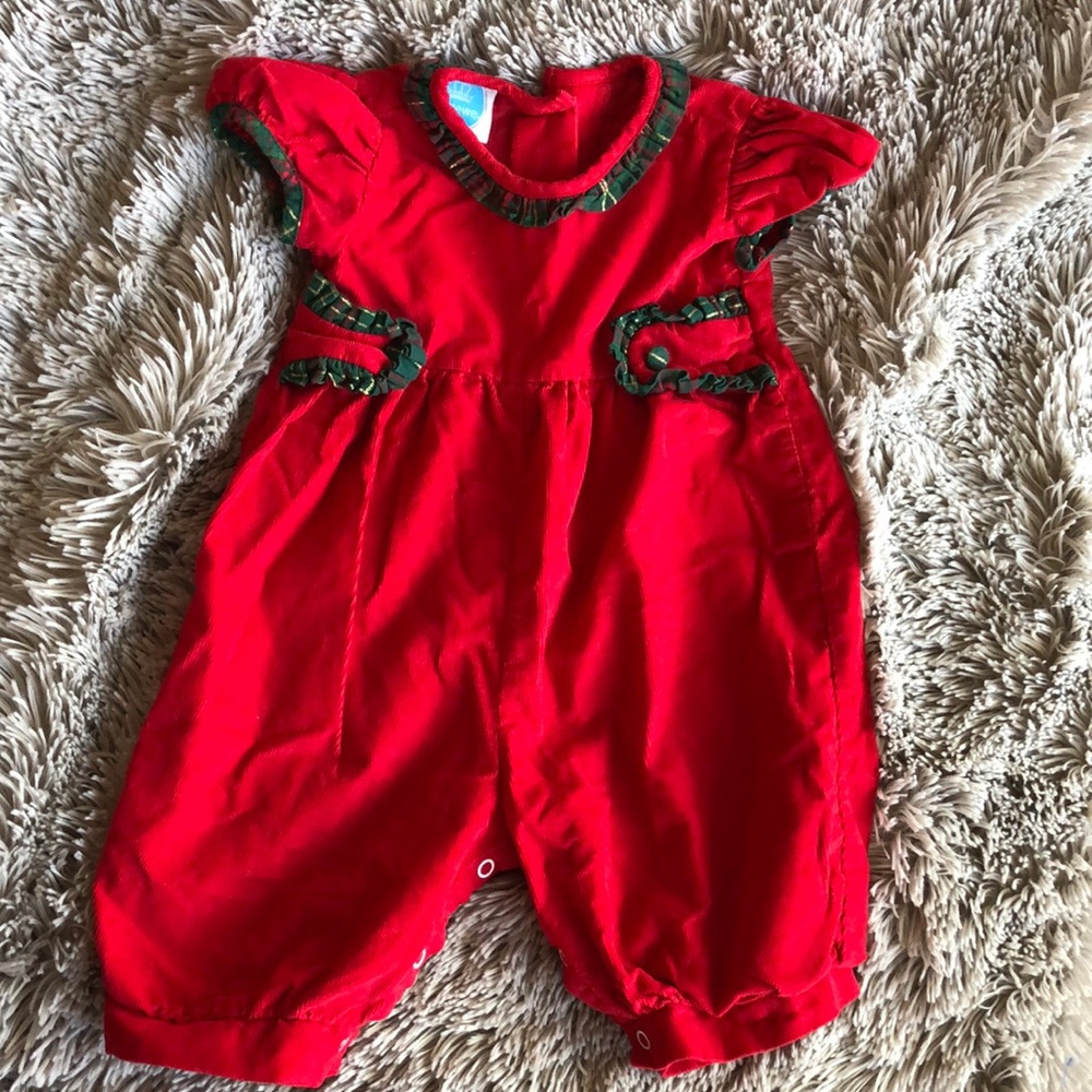 6mo Krewe Red Corduroy Romper
